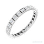 Sapphire Row Natural Diamond Princess-Cut Station Band - Platinum, 1.3 × 1.3 mm, 6