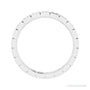 Sapphire Row Natural Diamond Princess-Cut Station Band - Platinum, 1.5 × 1.5 mm, 5 (view 2)