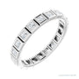 Sapphire Row Natural Diamond Princess-Cut Station Band - Platinum, 1.5 × 1.5 mm, 7
