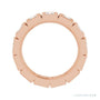 Sapphire Row Natural Diamond Princess-Cut Station Band - 14K Rose Gold, 3 × 3 mm (view 2)