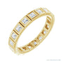 Sapphire Row Natural Diamond Princess-Cut Station Band - 14K Yellow Gold, 1.75 × 1.75 mm, 5