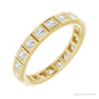 Sapphire Row Natural Diamond Princess-Cut Station Band - 14K Yellow Gold, 1.75 × 1.75 mm, 6