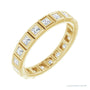 Sapphire Row Natural Diamond Princess-Cut Station Band - 14K Yellow Gold, 1.75 × 1.75 mm, 7