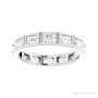 Sapphire Row Natural Diamond Baguette Station Band - Platinum, 3 × 2 mm, 5 (view 3)