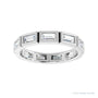 Sapphire Row Natural Diamond Baguette Station Band - Platinum, 4 × 2 mm, 6 (view 3)