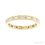 Sapphire Row Natural Diamond Baguette Station Band - 14K Yellow Gold, 2.5 × 1 mm, 7 (view 3)