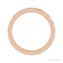 Sapphire Row Natural Diamond Baguette Station Band - 14K Rose Gold, 2 × 1 mm, 7 (view 2)