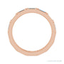 Sapphire Row Natural Diamond Baguette Station Band - 14K Rose Gold, 3 × 2 mm, 5 (view 2)