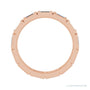 Sapphire Row Natural Diamond Baguette Station Band - 14K Rose Gold, 3 × 2 mm, 7 (view 2)