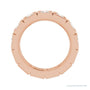 Sapphire Row Lab-Grown Diamond Princess-Cut Station Band - 14K Rose Gold, 3 × 3 mm, 5 (view 2)