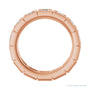 Sapphire Row Lab-Grown Diamond Princess-Cut Station Band - 14K Rose Gold, 3 × 3 mm, 7 (view 2)