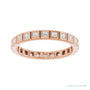 Sapphire Row Lab-Grown Diamond Princess-Cut Station Band - 14K Rose Gold, 1.3 × 1.3 mm, 5 (view 3)