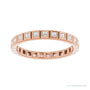 Sapphire Row Lab-Grown Diamond Princess-Cut Station Band - 14K Rose Gold, 1.3 × 1.3 mm, 6 (view 3)