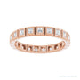 Sapphire Row Lab-Grown Diamond Princess-Cut Station Band - 14K Rose Gold, 1.5 × 1.5 mm, 5 (view 3)