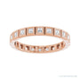 Sapphire Row Lab-Grown Diamond Princess-Cut Station Band - 14K Rose Gold, 1.5 × 1.5 mm, 6 (view 3)