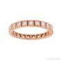 Sapphire Row Lab-Grown Diamond Princess-Cut Station Band - 14K Rose Gold, 1.5 × 1.5 mm, 7 (view 3)