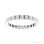 Sapphire Row Lab-Grown Diamond Princess-Cut Station Band - 14K White Gold, 1.3 × 1.3 mm, 5 (view 3)