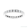 Sapphire Row Lab-Grown Diamond Princess-Cut Station Band - 14K White Gold, 1.3 × 1.3 mm, 6 (view 3)