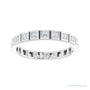 Sapphire Row Lab-Grown Diamond Princess-Cut Station Band - 14K White Gold, 1.5 × 1.5 mm, 6 (view 3)
