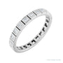 Sapphire Row Lab-Grown Diamond Princess-Cut Station Band - 14K White Gold, 1.5 × 1.5 mm, 7