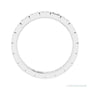 Sapphire Row Lab-Grown Diamond Princess-Cut Station Band - 14K White Gold, 1.75 × 1.75 mm, 5 (view 2)