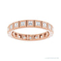 Sapphire Row Lab-Grown Diamond Princess-Cut Station Band - 14K Rose Gold, 1.75 × 1.75 mm, 6 (view 3)