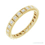 Sapphire Row Lab-Grown Diamond Princess-Cut Station Band - 14K Yellow Gold, 1.3 × 1.3 mm, 5