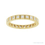 Sapphire Row Lab-Grown Diamond Princess-Cut Station Band - 14K Yellow Gold, 1.5 × 1.5 mm, 7 (view 3)