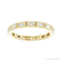 Sapphire Row Lab-Grown Diamond Baguette Station Band - 14K Yellow Gold, 2.5 × 1 mm, 5 (view 3)