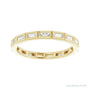 Sapphire Row Lab-Grown Diamond Baguette Station Band - 14K Yellow Gold, 2.5 × 1 mm, 6 (view 3)