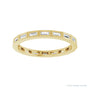 Sapphire Row Lab-Grown Diamond Baguette Station Band - 14K Yellow Gold, 2.5 × 1 mm, 7 (view 3)