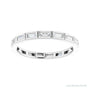 Sapphire Row Lab-Grown Diamond Baguette Station Band - 14K White Gold, 2.5 × 1 mm, 6 (view 3)