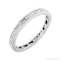 Sapphire Row Lab-Grown Diamond Baguette Station Band - 14K White Gold, 2.5 × 1 mm, 7