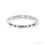 Sapphire Row Lab-Grown Diamond Baguette Station Band - 14K White Gold, 2.5 × 1 mm, 7 (view 3)