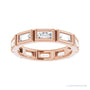 Sapphire Row Lab-Grown Diamond Baguette Station Band - 14K Rose Gold, 4 × 2 mm, 5 (view 3)