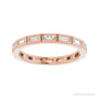Sapphire Row Lab-Grown Diamond Baguette Station Band - 14K Rose Gold, 2.5 × 1 mm, 5 (view 3)