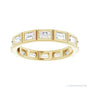 Sapphire Row Lab-Grown Diamond Baguette Station Band - 14K Yellow Gold, 3 × 2 mm, 6 (view 3)
