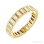 Sapphire Row Natural Diamond Baguette Bezel Band - 14K Yellow Gold, 2.5 × 1 mm, 6.5