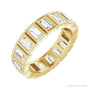 Sapphire Row Natural Diamond Baguette Bezel Band - 14K Yellow Gold, 3.75 × 2 mm, 5.5