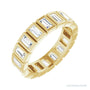 Sapphire Row Natural Diamond Baguette Bezel Band - 14K Yellow Gold, 3.75 × 2 mm, 7.5