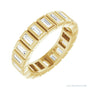Sapphire Row Natural Diamond Baguette Bezel Band - 14K Yellow Gold, 3 × 1.25 mm, 4