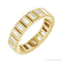 Sapphire Row Natural Diamond Baguette Bezel Band - 14K Yellow Gold, 3 × 1.25 mm, 5