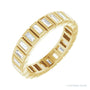 Sapphire Row Natural Diamond Baguette Bezel Band - 14K Yellow Gold, 3 × 1.25 mm, 7