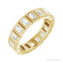 Sapphire Row Natural Diamond Baguette Bezel Band - 14K Yellow Gold, 3 × 1.75 mm, 5