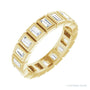 Sapphire Row Natural Diamond Baguette Bezel Band - 14K Yellow Gold, 3 × 1.75 mm, 6
