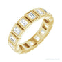 Sapphire Row Natural Diamond Baguette Bezel Band - 14K Yellow Gold, 3 × 2 mm, 5