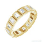 Sapphire Row Natural Diamond Baguette Bezel Band - 14K Yellow Gold, 3 × 2 mm, 6