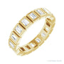 Sapphire Row Natural Diamond Baguette Bezel Band - 14K Yellow Gold, 3 × 2 mm, 8