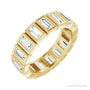 Sapphire Row Natural Diamond Baguette Bezel Band - 14K Yellow Gold, 4 × 2 mm, 6