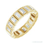 Sapphire Row Natural Diamond Baguette Bezel Band - 14K Yellow Gold, 4 × 2 mm, 8